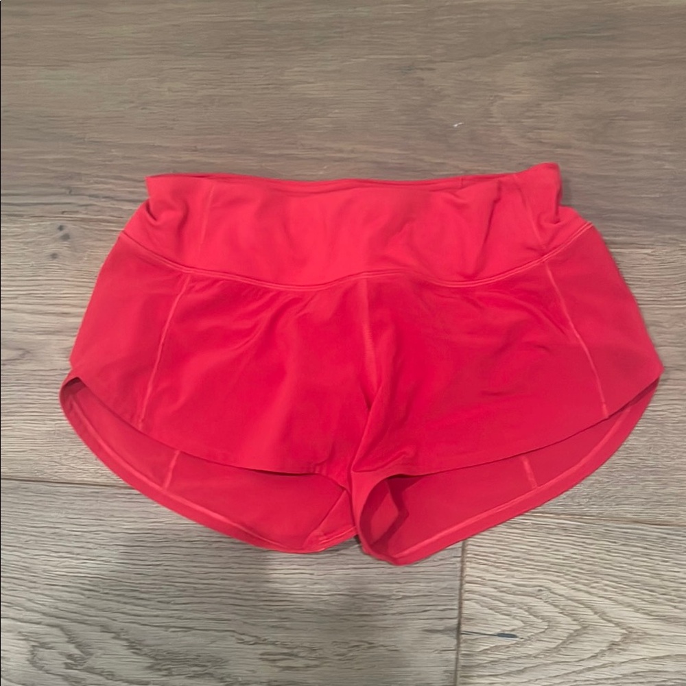 lululemon athletica Vibrant Red Athletic Shorts